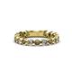 1 - Ashlyn 2.30 mm Smoky Quartz and Lab Grown Diamond 3/4 Eternity Band 