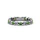 1 - Ashlyn 2.30 mm Green Garnet and Lab Grown Diamond 3/4 Eternity Band 