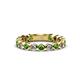1 - Ashlyn 2.30 mm Green Garnet and Lab Grown Diamond 3/4 Eternity Band 