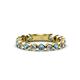 1 - Ashlyn 2.30 mm Blue Topaz and Lab Grown Diamond 3/4 Eternity Band 