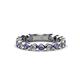 1 - Ashlyn 2.30 mm Iolite and Lab Grown Diamond 3/4 Eternity Band 