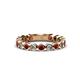 1 - Ashlyn 2.30 mm Red Garnet and Lab Grown Diamond 3/4 Eternity Band 