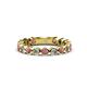 1 - Ashlyn 2.30 mm Rhodolite Garnet and Lab Grown Diamond 3/4 Eternity Band 