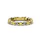 1 - Ashlyn 2.30 mm Yellow Sapphire and Lab Grown Diamond 3/4 Eternity Band 