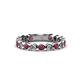 1 - Ashlyn 2.30 mm Ruby and Lab Grown Diamond 3/4 Eternity Band 