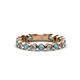 1 - Ashlyn 2.30 mm London Blue Topaz and Lab Grown Diamond 3/4 Eternity Band 
