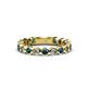 1 - Ashlyn 2.30 mm Blue Diamond and Lab Grown Diamond 3/4 Eternity Band 