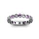 2 - Ashlyn 2.30 mm Amethyst and Lab Grown Diamond 3/4 Eternity Band 