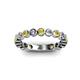 2 - Ashlyn 2.30 mm Yellow Sapphire and Lab Grown Diamond 3/4 Eternity Band 