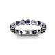 2 - Ashlyn 2.30 mm Blue Sapphire and Lab Grown Diamond 3/4 Eternity Band 