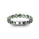 2 - Ashlyn 2.30 mm Green Garnet and Lab Grown Diamond 3/4 Eternity Band 