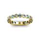 2 - Ashlyn 2.30 mm Blue Topaz and Lab Grown Diamond 3/4 Eternity Band 