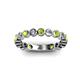 2 - Ashlyn 2.30 mm Peridot and Lab Grown Diamond 3/4 Eternity Band 