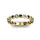 2 - Ashlyn 2.30 mm Black Diamond and Lab Grown Diamond 3/4 Eternity Band 