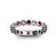 2 - Ashlyn 2.30 mm Ruby and Lab Grown Diamond 3/4 Eternity Band 