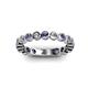 2 - Ashlyn 2.30 mm Iolite and Lab Grown Diamond 3/4 Eternity Band 