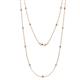 1 - Lien (13 Stn/2.3mm) Citrine and Lab Grown Diamond on Cable Necklace 