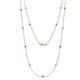 1 - Lien (13 Stn/2.3mm) Iolite and Lab Grown Diamond on Cable Necklace 