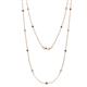 1 - Lien (13 Stn/2.3mm) Black Diamond and White Lab Grown Diamond on Cable Necklace 