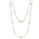1 - Lien (13 Stn/2.3mm) London Blue Topaz and Lab Grown Diamond on Cable Necklace 