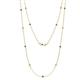 1 - Lien (13 Stn/2.3mm) Blue Diamond and White Lab Grown Diamond on Cable Necklace 