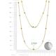 3 - Lien (13 Stn/2.3mm) Yellow Diamond and White Lab Grown Diamond on Cable Necklace 