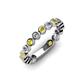 3 - Ashlyn 2.30 mm Yellow Sapphire and Lab Grown Diamond 3/4 Eternity Band 