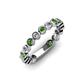 3 - Ashlyn 2.30 mm Green Garnet and Lab Grown Diamond 3/4 Eternity Band 