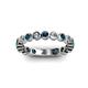 2 - Ashlyn 2.30 mm Blue Diamond and Lab Grown Diamond 3/4 Eternity Band 