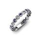 3 - Ashlyn 2.30 mm Iolite and Lab Grown Diamond 3/4 Eternity Band 
