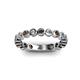 2 - Ashlyn 2.30 mm Smoky Quartz and Lab Grown Diamond 3/4 Eternity Band 