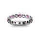 2 - Ashlyn 2.30 mm Pink Sapphire and Diamond 3/4 Eternity Band 