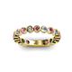 2 - Ashlyn 2.30 mm Rhodolite Garnet and Diamond 3/4 Eternity Band 