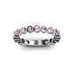 2 - Ashlyn 2.30 mm Pink Tourmaline and Diamond 3/4 Eternity Band 