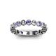 2 - Ashlyn 2.30 mm Tanzanite and Diamond 3/4 Eternity Band 