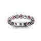 2 - Ashlyn 2.30 mm Rhodolite Garnet and Diamond 3/4 Eternity Band 