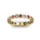 2 - Ashlyn 2.30 mm Red Garnet and Diamond 3/4 Eternity Band 