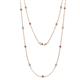 1 - Lien (13 Stn/2.6mm) Pink Tourmaline and Lab Grown Diamond on Cable Necklace 