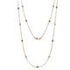 1 - Lien (13 Stn/2.6mm) Emerald and Lab Grown Diamond on Cable Necklace 