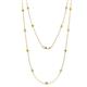1 - Lien (13 Stn/2.6mm) Yellow Diamond and Lab Grown Diamond on Cable Necklace 