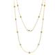 1 - Lien (13 Stn/3mm) Citrine and Lab Grown Diamond on Cable Necklace 