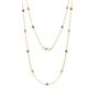 1 - Lien (13 Stn/3mm) Smoky Quartz and Lab Grown Diamond on Cable Necklace 