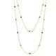 1 - Lien (13 Stn/3mm) London Blue Topaz and Lab Grown Diamond on Cable Necklace 