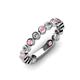 3 - Ashlyn 2.30 mm Pink Tourmaline and Diamond 3/4 Eternity Band 