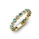 3 - Ashlyn 2.30 mm London Blue Topaz and Diamond 3/4 Eternity Band 