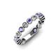 3 - Ashlyn 2.30 mm Tanzanite and Diamond 3/4 Eternity Band 