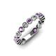 3 - Ashlyn 2.30 mm Amethyst and Diamond 3/4 Eternity Band 