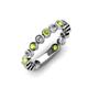 3 - Ashlyn 2.30 mm Peridot and Diamond 3/4 Eternity Band 