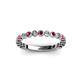 2 - Ashlyn 1.80 mm Ruby and Diamond 3/4 Eternity Band 