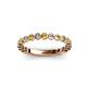 2 - Ashlyn 1.80 mm Yellow Sapphire and Diamond 3/4 Eternity Band 